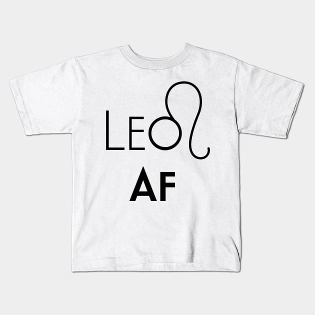 Leo AF Kids T-Shirt by Sloop